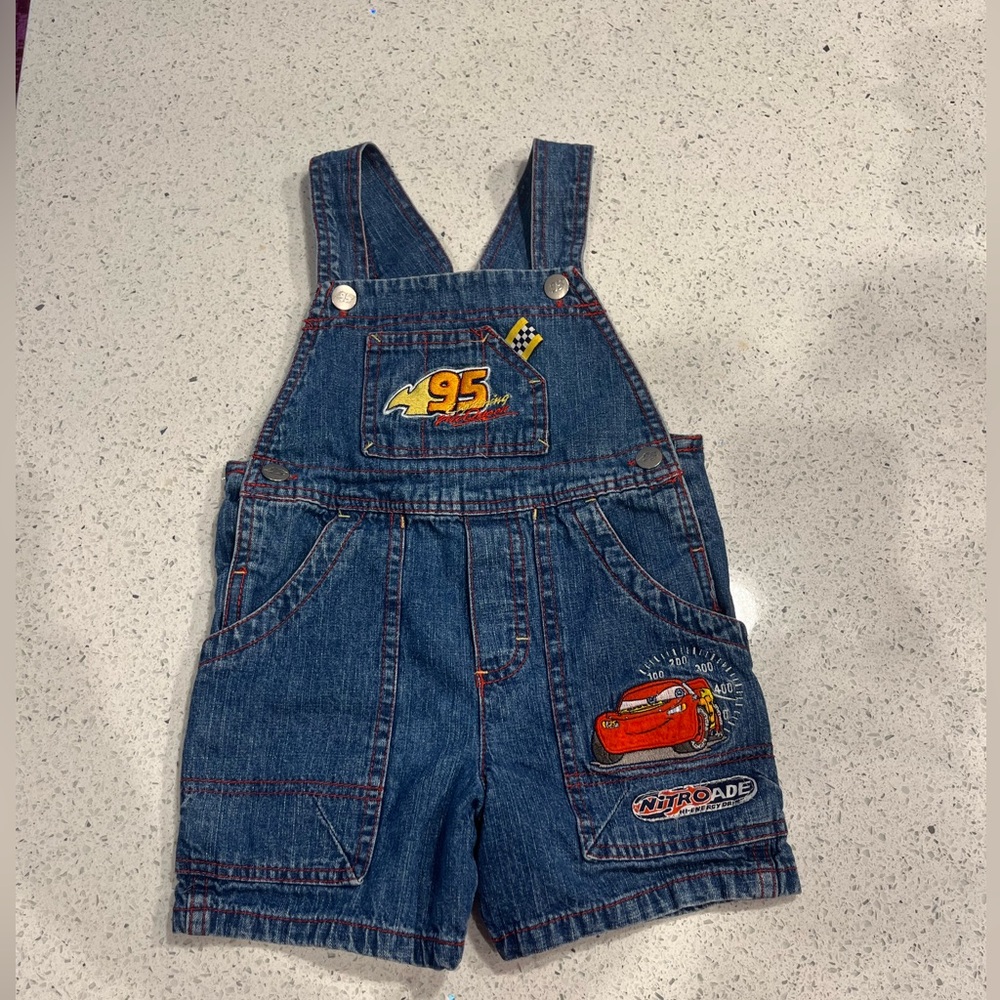 Vintage Disney Blue Cars Overalls for Kids